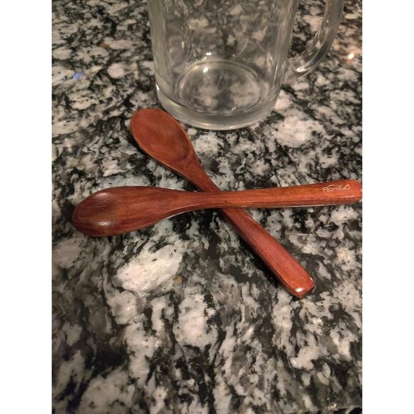 12PCS 5 inches Mini Wooden Salt Spoons Tasting Spoon Wooden Soup Spoon - Picture 4 of 15